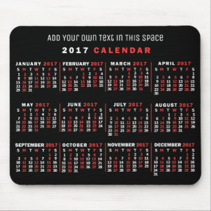 Alfombrilla De Ratón Calendario 2017 (consulte Descripción de la nueva