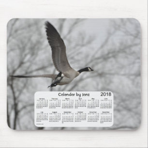 Alfombrilla De Ratón Calendario 2018 del ganso de Canadá por Janz