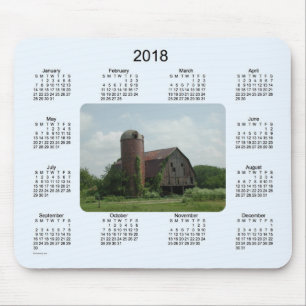 Alfombrilla De Ratón Calendario 2018 del granero por el cojín de ratón