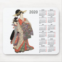 Calendario 2020 con impresión japonesa antigua