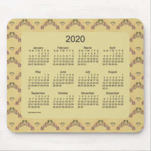 Alfombrilla De Ratón Calendario 2020 de Janz Art Nouveau La Boca