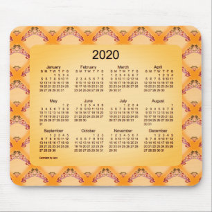 Alfombrilla De Ratón Calendario 2020 de Janz Art Nouveau Sangria
