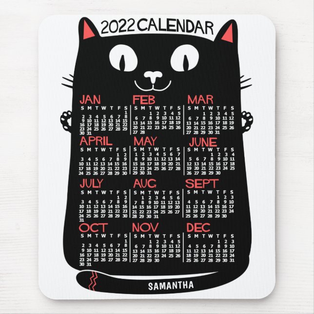 Alfombrilla De Ratón Calendario 2022 (Consulte Descripción de la nueva  (Frente)