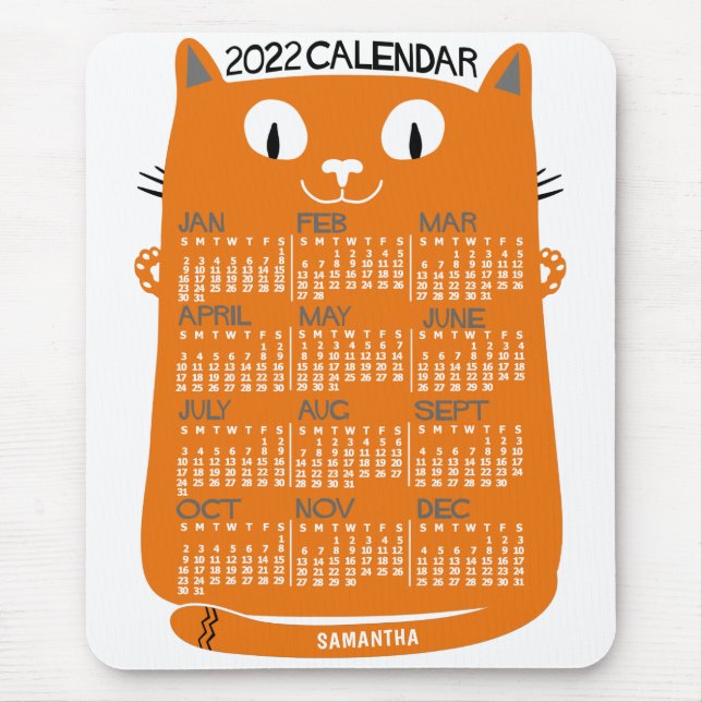Alfombrilla De Ratón Calendario 2022 (Consulte Descripción de la nueva  (Frente)