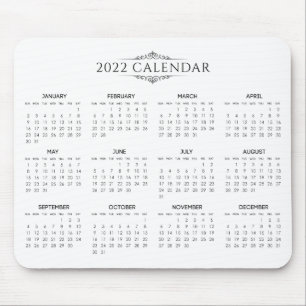 Alfombrilla De Ratón Calendario 2022 simple pero elegante   Mousepad