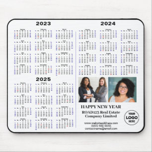 Alfombrilla De Ratón Calendario 2023-2025 Minimalista de negocios moder
