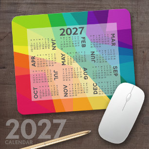 Alfombrilla De Ratón Calendario 2023 - colorido prisma del arcoiris