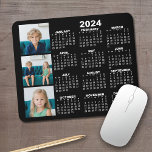 Alfombrilla De Ratón Calendario 2023 con 3 Collages de fotos - negro<br><div class="desc">Un collage de 3 fotos con un calendario de 2023. Un artículo divertido para el Año Nuevo. Añadir 3 fotos cuadradas a este diseño.</div>
