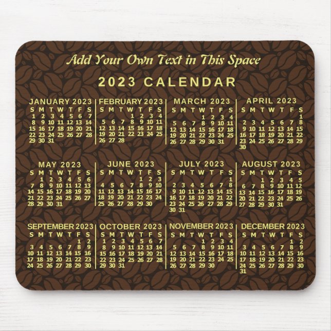 Alfombrilla De Ratón Calendario 2023 (Consulte Descripción de la versió (Frente)