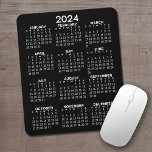 Alfombrilla De Ratón Calendario 2023 - fondo negro - Vertical<br><div class="desc">Un simple fondo negro con un calendario de 2023. Un simple tema de negocios para el Año Nuevo. Un fondo negro para un calendario con un color sólido.</div>