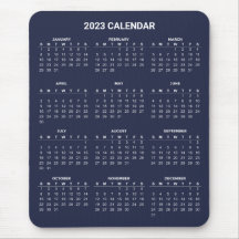 Calendario 2023 simple pero elegante | Mousepad