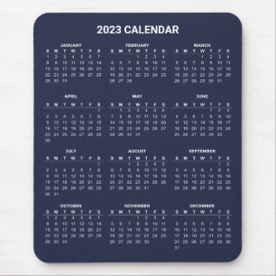 Alfombrilla De Ratón Calendario 2023 simple pero elegante   Mousepad