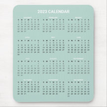 Calendario 2023 simple pero elegante | Mousepad