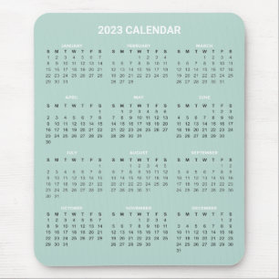Alfombrilla De Ratón Calendario 2023 simple pero elegante   Mousepad