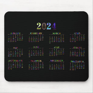 Alfombrilla De Ratón Calendario 2024