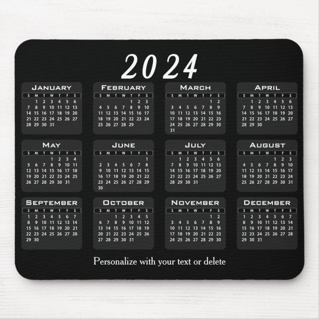Alfombrilla De Ratón Calendario 2024 - Año (Frente)