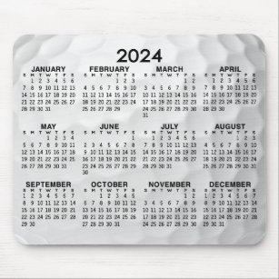 Alfombrilla De Ratón Calendario 2024 - fondo negro de la bola de oro bl