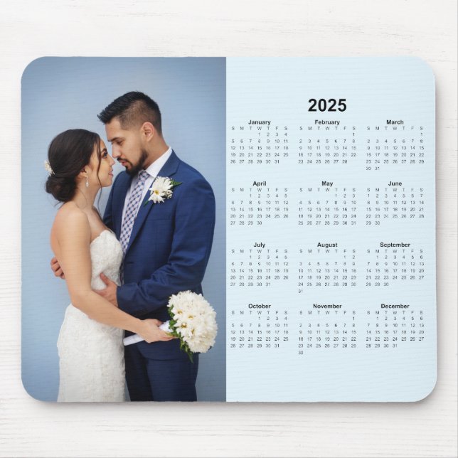 Alfombrilla De Ratón Calendario 2025 con foto Personalizado (Frente)