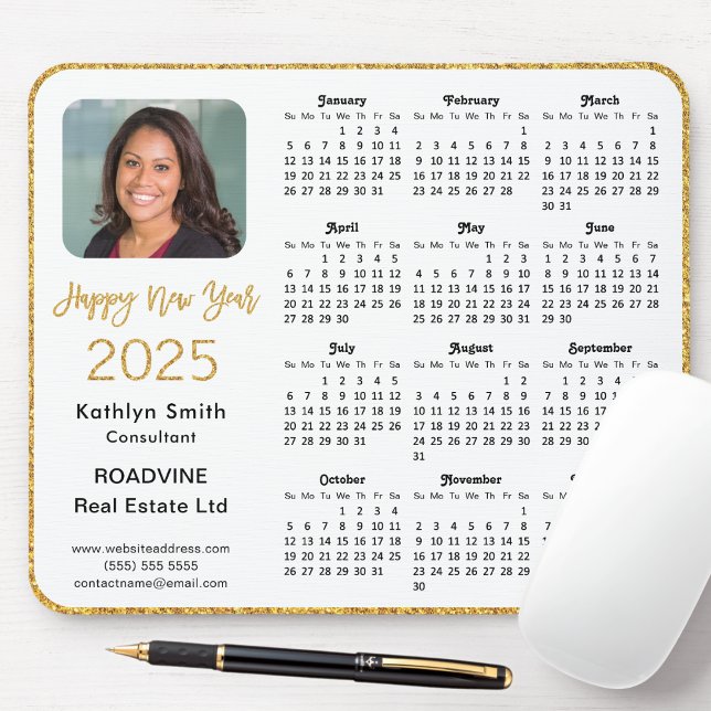 Alfombrilla De Ratón Calendario 2025 Foto de negocios Elegante Purpurin (Subido por el creador)