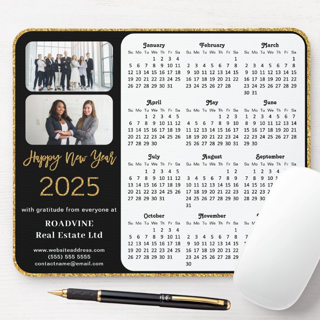 Alfombrilla De Ratón Calendario 2025 Foto de negocios Elegante Purpurin (Subido por el creador)