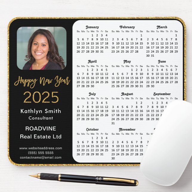 Alfombrilla De Ratón Calendario 2025 Foto de negocios Elegante Purpurin (Subido por el creador)