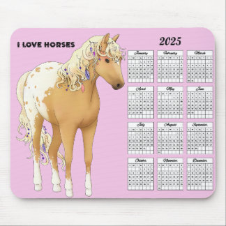 Alfombrilla De Ratón Calendario 2025 I Love Horses