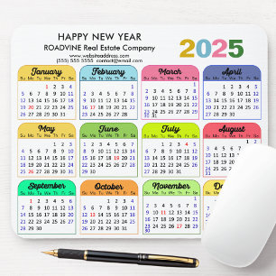 Alfombrilla De Ratón Calendario 2025 Personalizado de vacaciones en Est