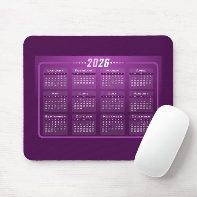 Alfombrilla De Ratón Calendario 2026 (Con ratón)