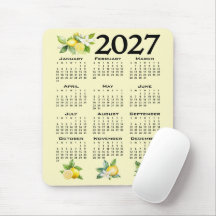 Calendario 2027 al estilo italiano limones amarill