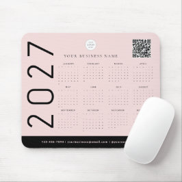 Alfombrilla De Ratón Calendario 2027 Código QR del Logotipo de Negocio 
