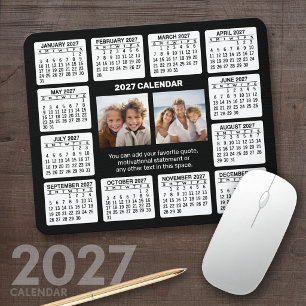 Alfombrilla De Ratón Calendario 2027 con foto en el centro