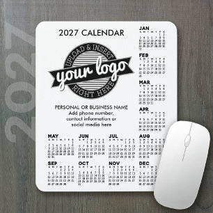 Alfombrilla De Ratón Calendario 2027 con información de contacto del lo