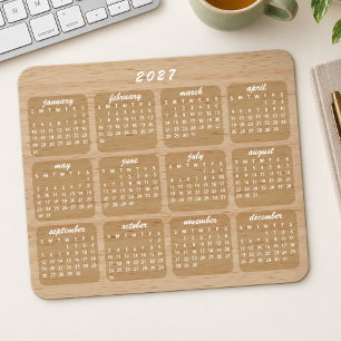 Alfombrilla De Ratón Calendario 2027 de estilo minimalista moderno de v