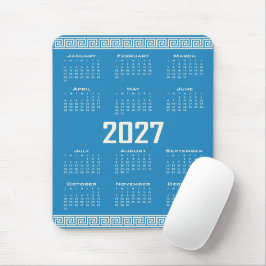 Alfombrilla De Ratón Calendario 2027, Falsa Griega, Cosmic Latte sobre 