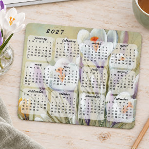 Alfombrilla De Ratón Calendario 2027 Floral Elegante Colorido con Clase