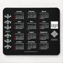 Calendario 2027 Logo Empresarial Código QR Barroco