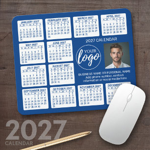 Alfombrilla De Ratón Calendario 2027 - logo, negocio de fotos