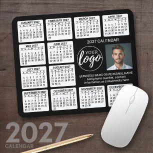 Alfombrilla De Ratón Calendario 2027 - logo, negocio de fotos