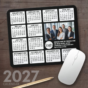 Alfombrilla De Ratón Calendario 2027 - logo, negocio de fotos