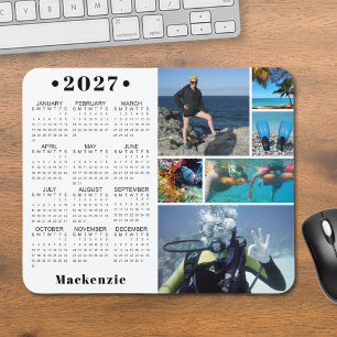 Alfombrilla De Ratón Calendario 2027 Personalizado 6 Fotos Color Person