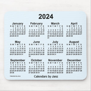 Alfombrilla De Ratón Calendario Alice Blue 2024 de Janz Mouse Pad