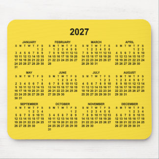 Alfombrilla De Ratón Calendario Amarillo Banana 2027