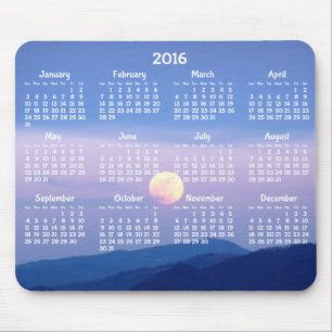 Alfombrilla De Ratón Calendario anual de personalizados 2016 Pads de ra