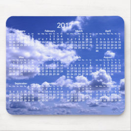 Alfombrilla De Ratón Calendario anual de personalizados 2017 Nubes de a