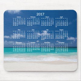 Alfombrilla De Ratón Calendario Anual de Playa 2017 Mousepads Añadir fo