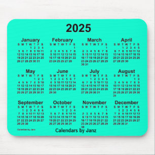 Alfombrilla De Ratón Calendario Aquamarine 2025 de Janz Mouse Pad