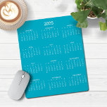 Alfombrilla De Ratón Calendario azul Verde azulado moderno 2025<br><div class="desc">🌟 Esto es para 2025 🌟 2025 Modern Simple Aqua Verde azulado Turquesa Azul y Blanco Calendario Motocicleta de ratón con un calendario sencillo y minimalista de un año a la vista. Los colores son todos personalizables. Póngase en contacto con nosotros en cedarandstring@gmail.com si necesita ayuda con el diseño o...</div>