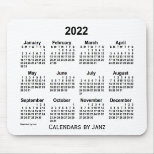 Alfombrilla De Ratón Calendario blanco 2022 de Janz Mouse Pad