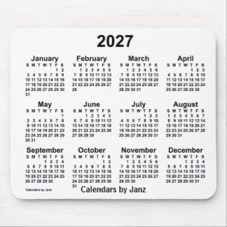 Alfombrilla De Ratón Calendario blanco 2027 de Janz Mouse Pad