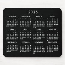 Calendario Blanco Art Deco 2025